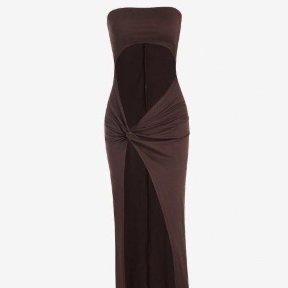 brown dress